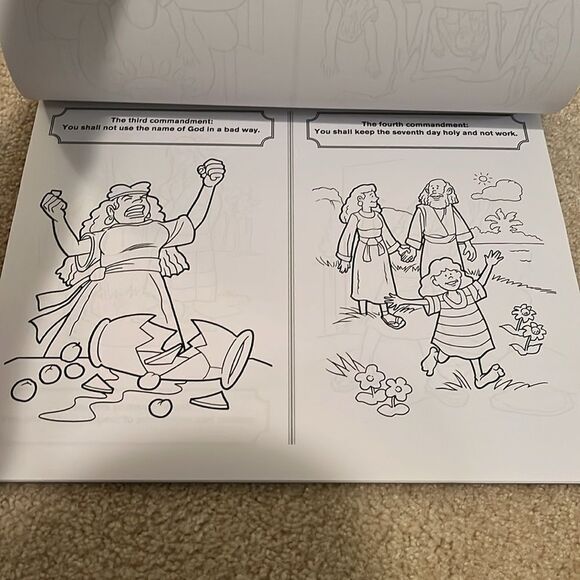 KIDS JUMBO BIBLE STORIES COLORING PAD - Picture 3 of 6